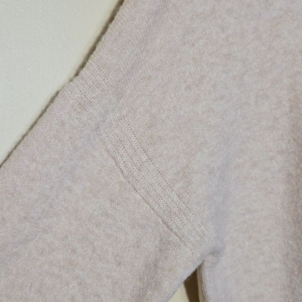 J. Crew Cream Merino Wool Alpaca Turtleneck Sweater S Scandi Minimalist - Picture 5 of 12